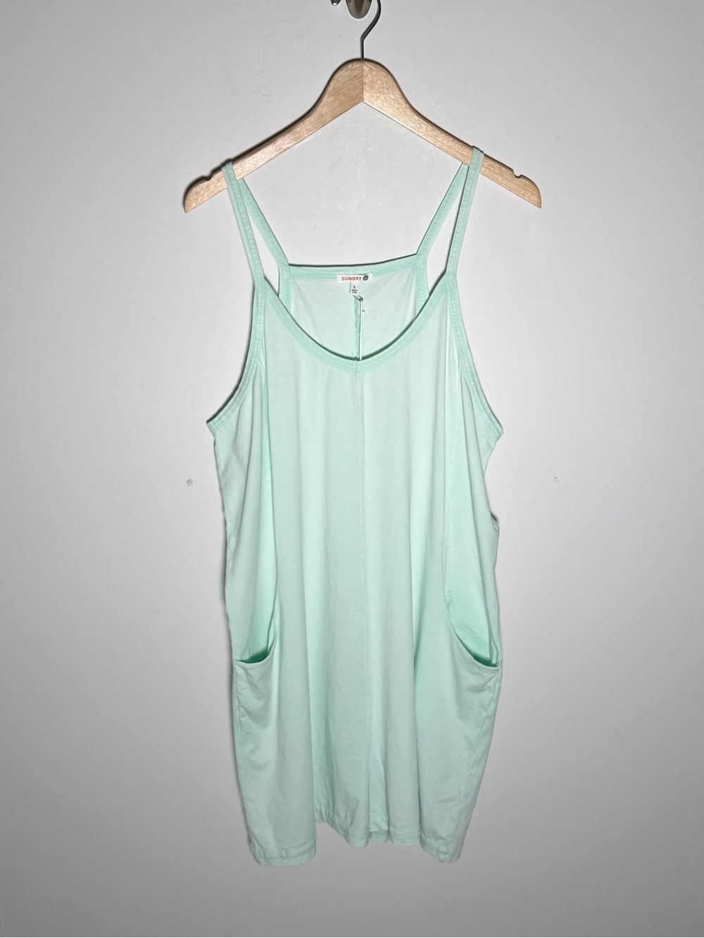 Sundry Light Mint Hot Shot Romper One Piece Women’s Large NWT